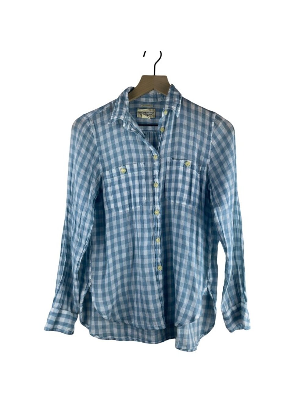 Denim & Supply Ralph Lauren Gingham Button-Up Shirt Womens Small 100% Cotton
